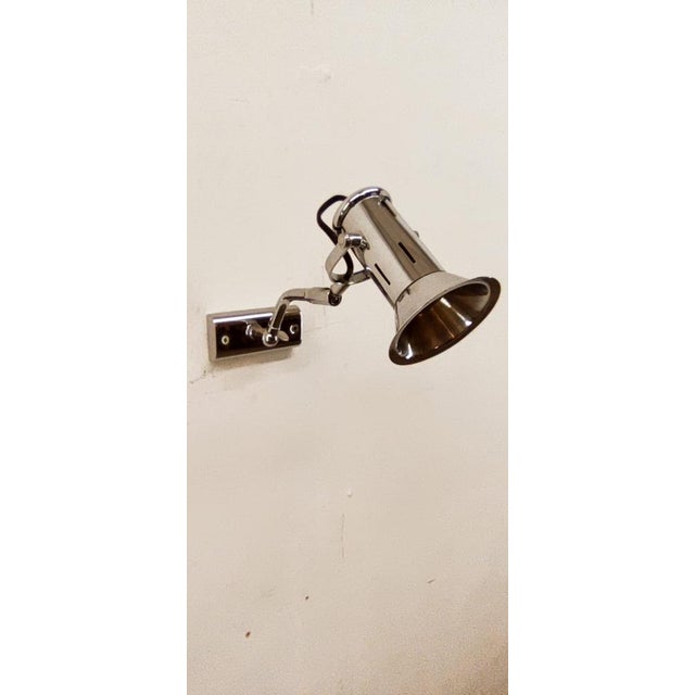 Vintage Adjustable Chromed Wall Light For Sale - Image 5 of 18