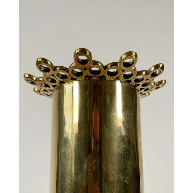 Brass Vase by Pierre Forssell for Skultuna, 1980s For Sale - Image 4 of 6