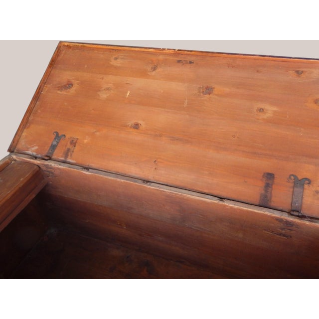 Blue 19th Century Painted European Blanket Chest For Sale - Image 8 of 14