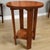Mission Style Oak Round End Table - Walnut Stain For Sale - Image 9 of 13