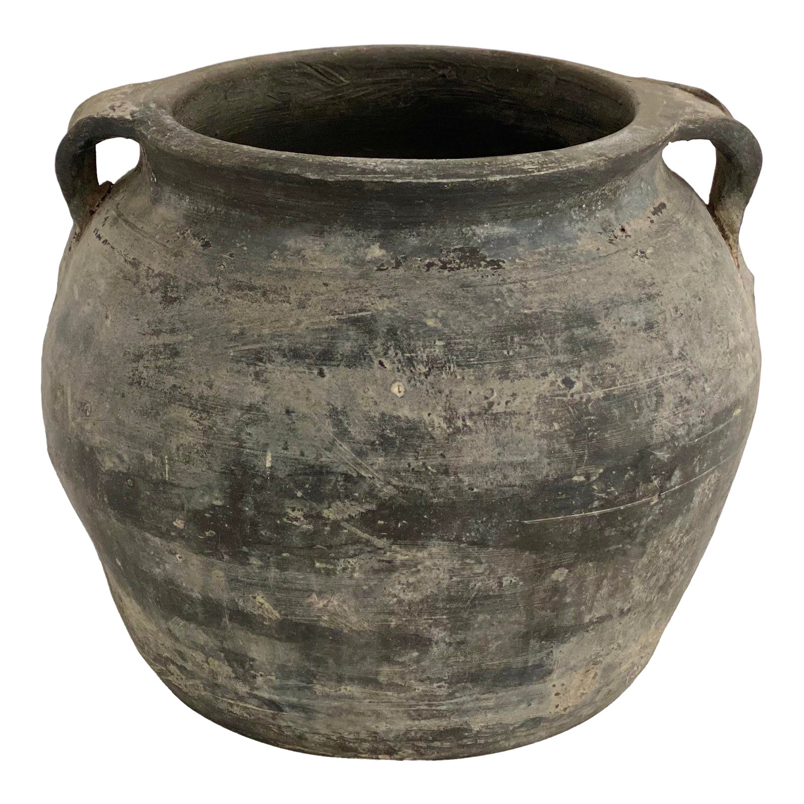 Rustic Matte Black Pottery Jug Chairish