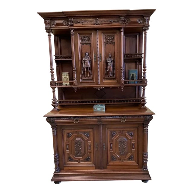 Antique Walnut Buffet, 1880s For Sale