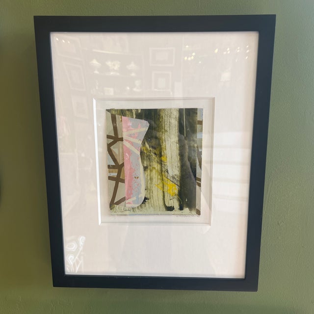 Framed Signed Abstract Mixed Media Painting