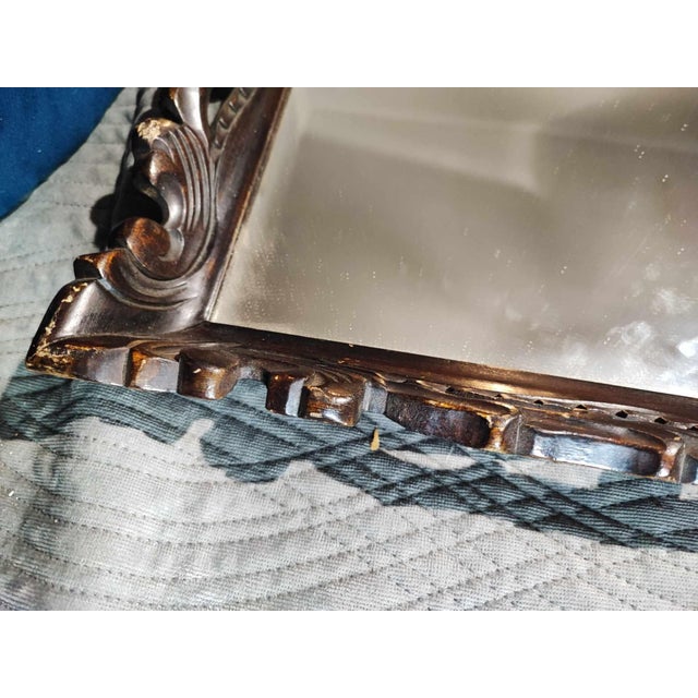 Carved Wood Wall Mirror, 1890s For Sale - Image 3 of 8