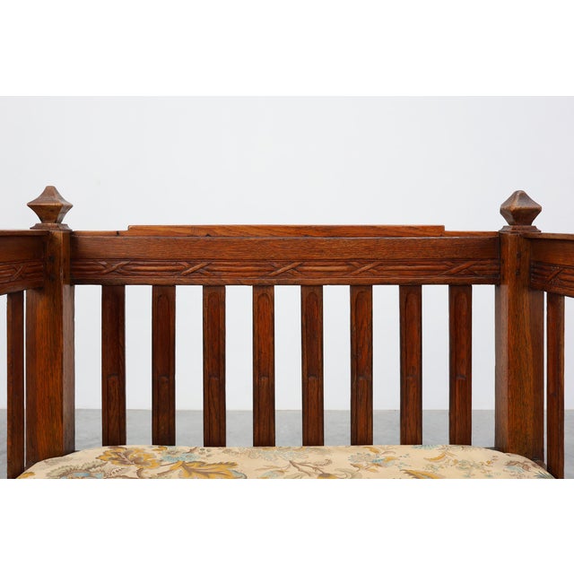 Large Arts & Crafts Oak Side Chair, Belgium, 1915 For Sale - Image 10 of 18