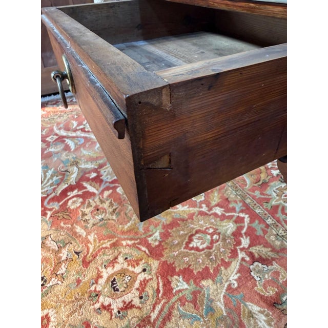 Restoration Period Butchers Block in Wood, Marble and Brass For Sale - Image 5 of 8
