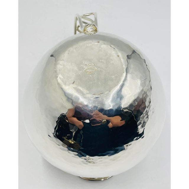 1980s Whimsical Emilia Castillo Water Pitcher in Hammered Silver Finish, Mexico Silver For Sale - Image 16 of 18