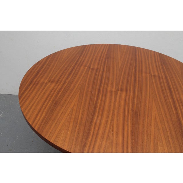 Mid-Century Modern Walnut Coffee Table with Chrome Base, 1960s For Sale - Image 3 of 7