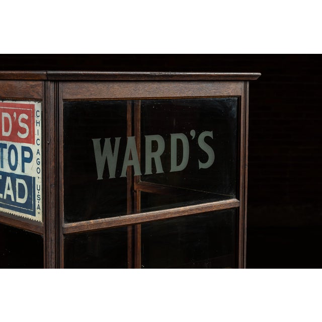 Early 20th Century Ward’s Tip-Top Bread Oak Display Case For Sale In Chicago - Image 6 of 8