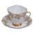 Windsor England 1636 Bone China White Gold Leaves Tea Cup and Saucer Set For Sale