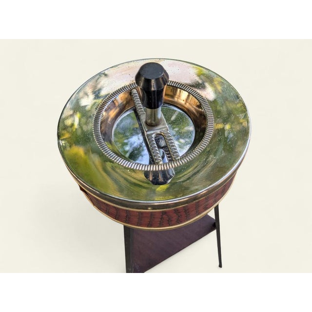 Wood Vintage Standing Ashtray with Teak Shelf, 1960s For Sale - Image 7 of 11