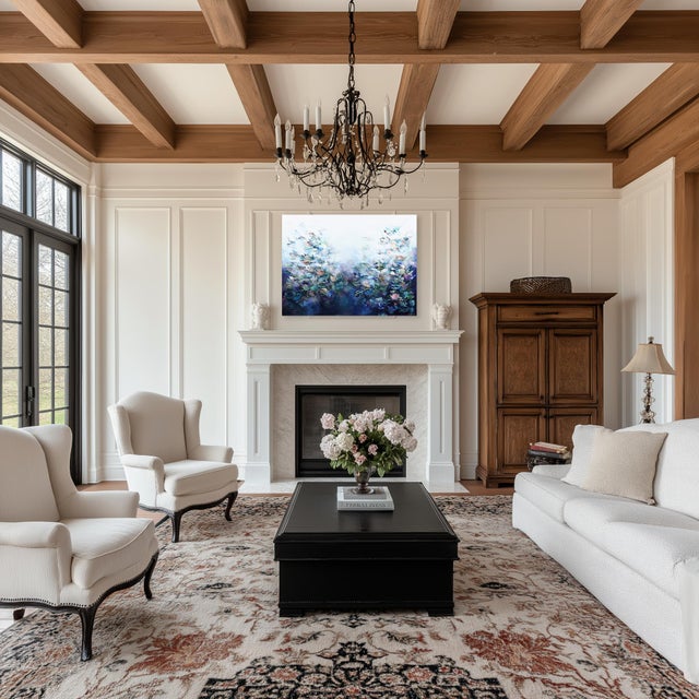 Textile The Sea Is Calling My Soul - Luminous Blue Textural Abstract Painting Original Artwork by Vé Boisvert For Sale - Image 7 of 9