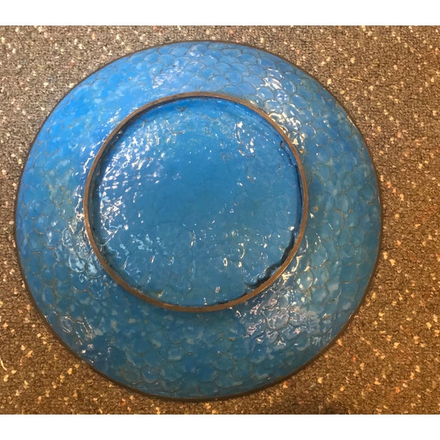 Meiji Period 19th Century Japanese Cloisonné Charger For Sale - Image 9 of 9