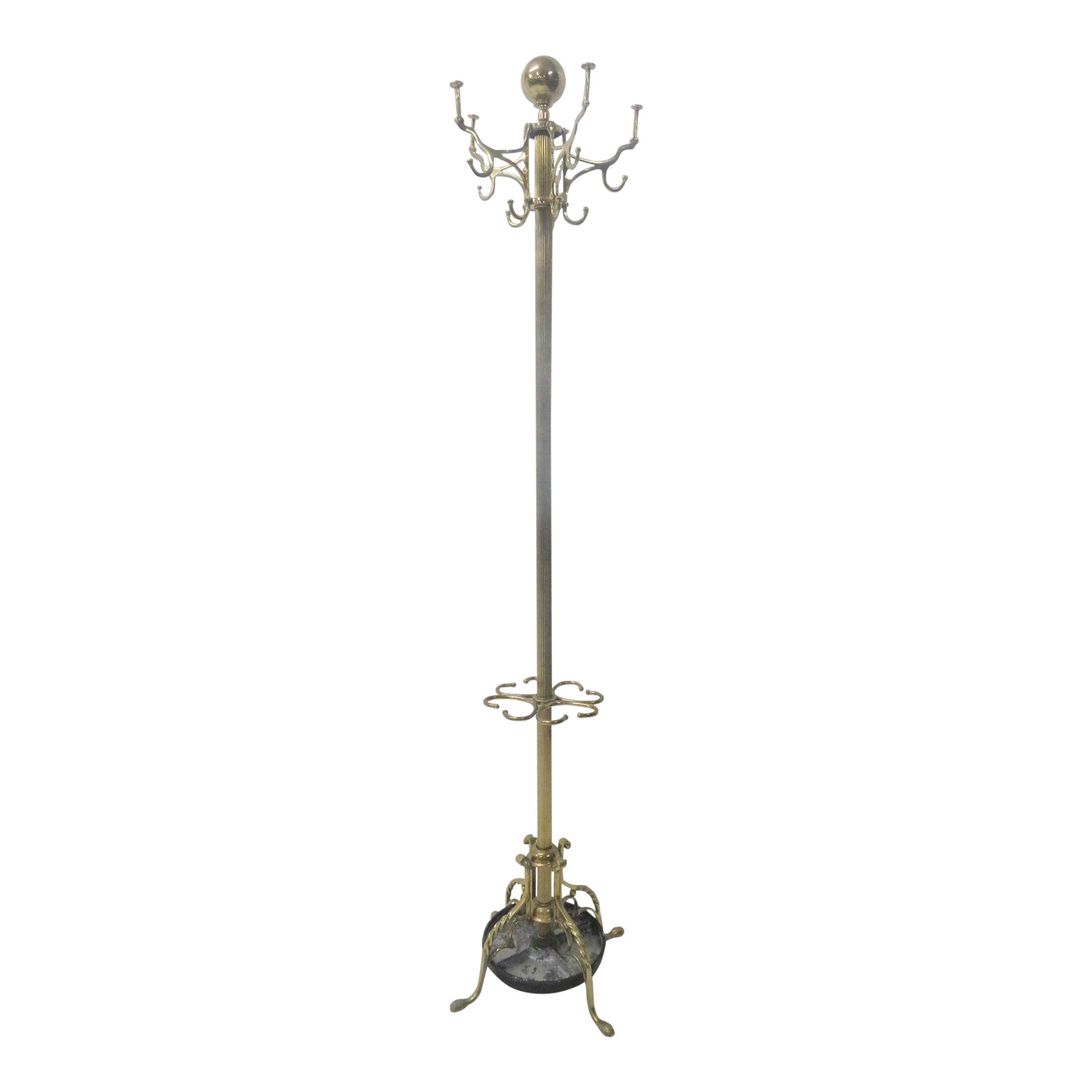 Brass Coat Rack Umbrella Holder Chairish
