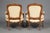 Louis XV Style Pair 19th Century French Bergères Armchairs For Sale - Image 4 of 9