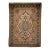 Vintage Persian Tabriz Area Rug, Handwoven Heriz Serapi Geometric Pattern, Ivory & Red, 5’ X 6’ For Sale