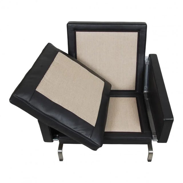 Black Aniline Leather Pk-31/1 Armchair by Poul Kjærholm, 1970s For Sale - Image 10 of 11
