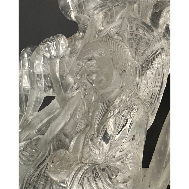 Early 20th Century Crystal Quartz Old Master Guan Yu For Sale - Image 10 of 13