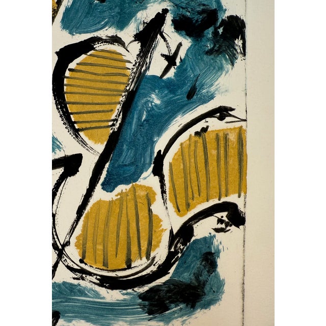 Paper 1990, "Sailboat Race", Abstract Impressionism, Original Print on Paper, Stanley J. Krupa For Sale - Image 7 of 9
