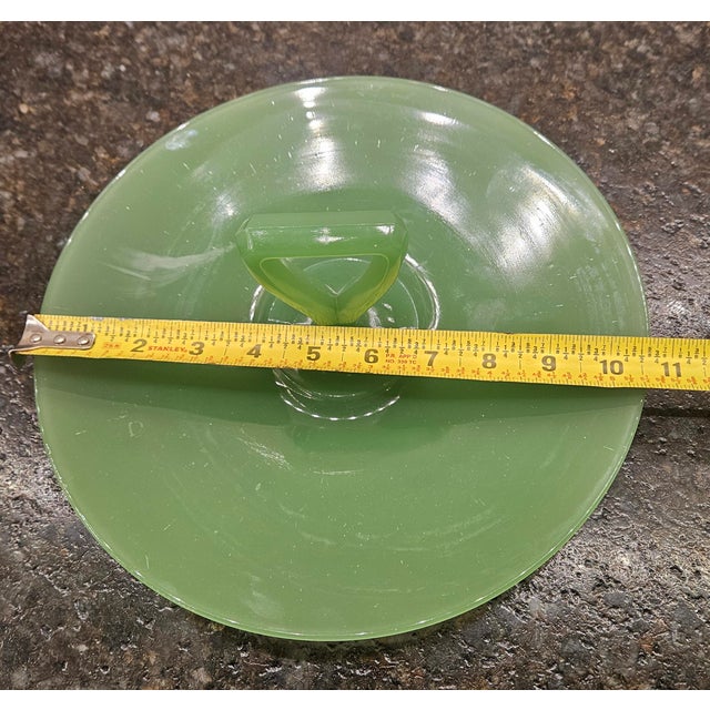 Vintage 1950’s, Green Jadeite, Northwood Co., Tid-Bit Server. For Sale - Image 11 of 11