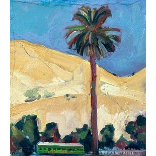 Original Oil Painting Expressionist Palm Tree Landscape Painting by James Hartman For Sale