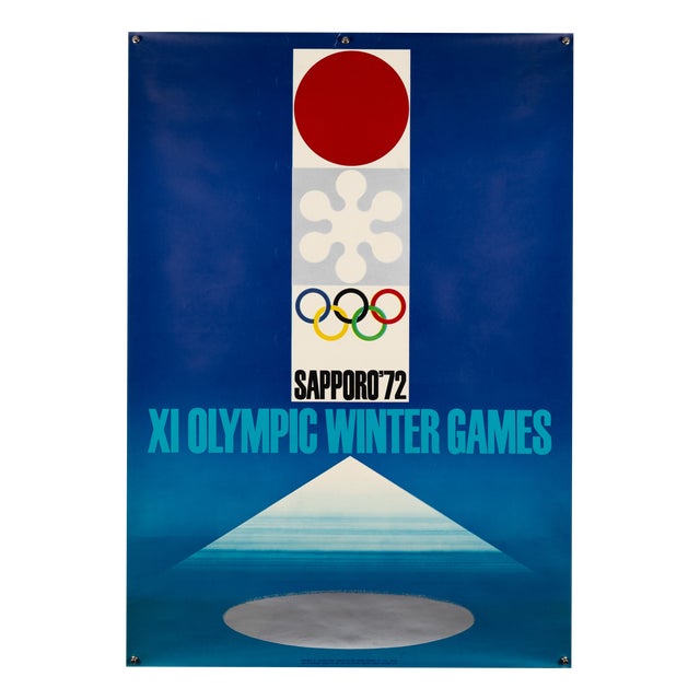Sapporo XI Olympic Winter Games Poster by Takashi Kono, 1972 For Sale