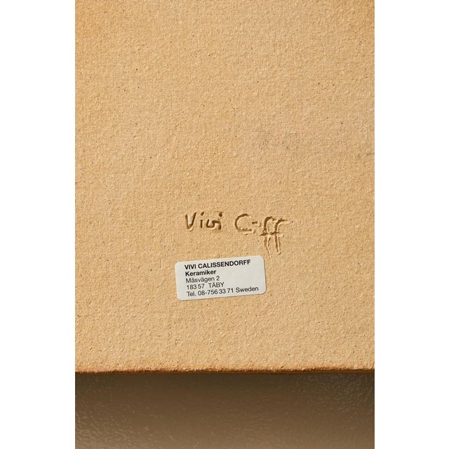 Ceramic Ceramic Wall Plaque by Vivi Calissendorff, 1980s For Sale - Image 7 of 8
