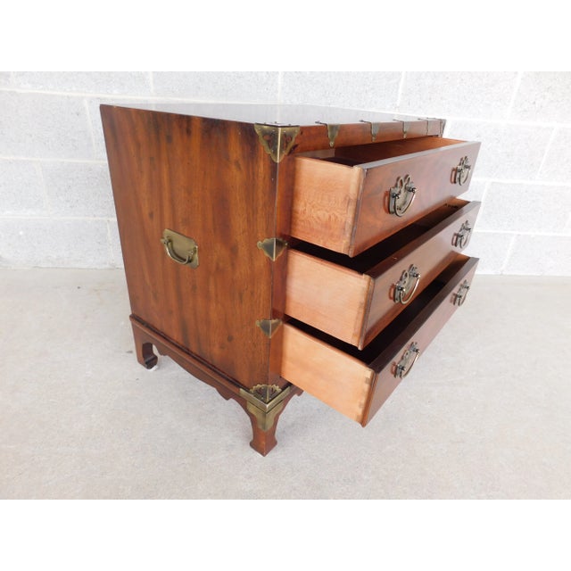 Brown Henredon Pan Asian Collection 3 Drawer Commode 26"w For Sale - Image 8 of 10