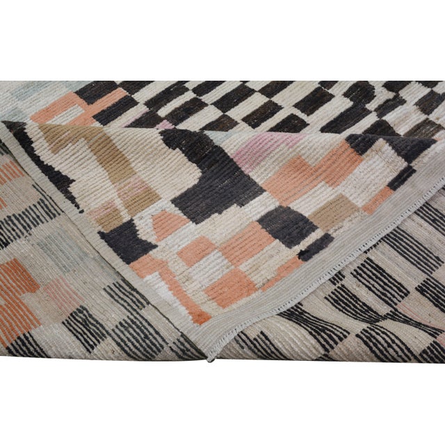 2000 - 2009 Moroccan Hand Knotted Wool Rug, 9'x12'1" For Sale - Image 5 of 6