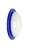 Mount blown round wall or ceiling light in embossed blue and white Murano Glass, Italy 1970s-1980s. Full of character and...
