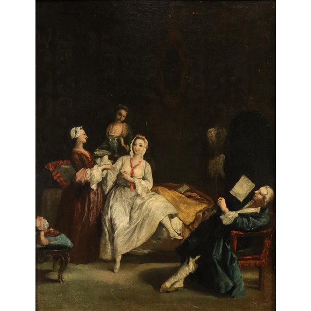 Pietro Longhi, The Awakening of the Lady, 18th Century, Oil Painting on Canvas, Framed For Sale - Image 10 of 10