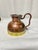1930s Antique Hammered Copper and Brass Jug With Curved Handle For Sale - Image 5 of 5