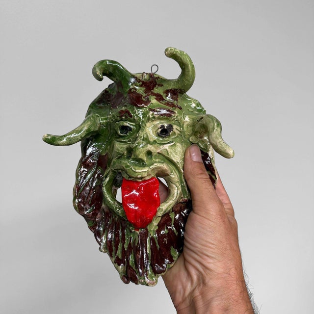 Apotropaic Ceramic Mask by Gennaro Condurso, Seminara, Italy, 2010s For Sale - Image 4 of 10