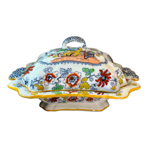 Early 20th Century Ashworth Bros Hanley Rectangular Covered Vegetable Server