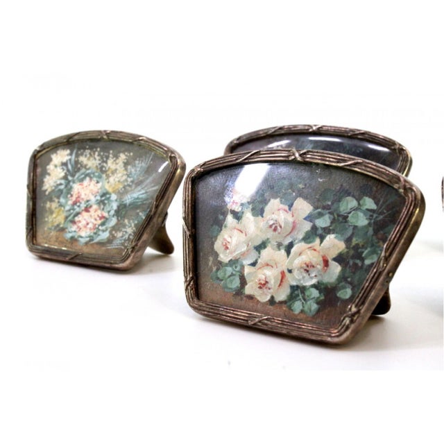 Silver Place Markers with Strips and Support Brackets, Set of 5 For Sale - Image 5 of 10