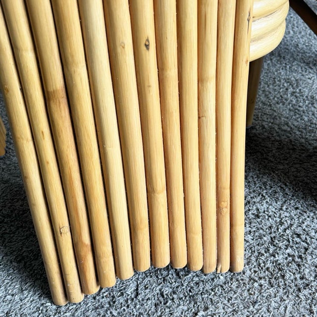 Boho Chic High Back Rattan Dining Chairs - Set of 4 For Sale - Image 11 of 12