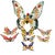 Moulded in crisp relief with gently curved wings, this decorative collection brings together eight glazed earthenware...