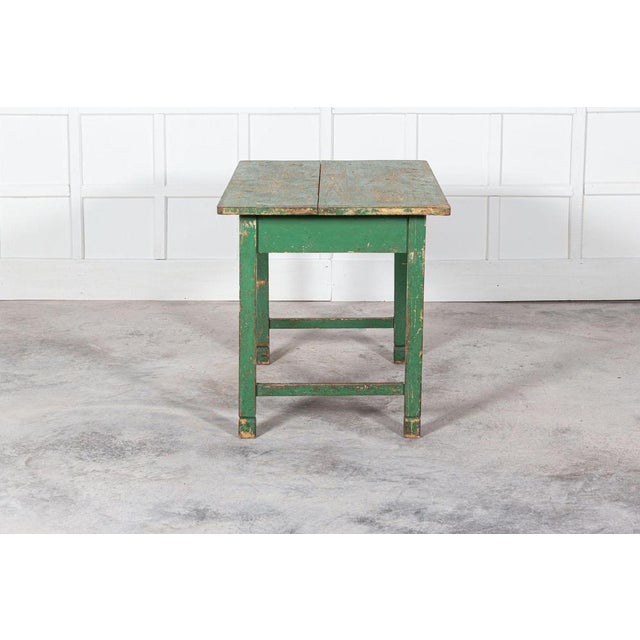 Green 19th Century English Painted Prep Table For Sale - Image 8 of 14
