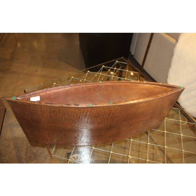 Metal Robert Kuo Copper Hammered Willow Vase Retailed by Steve Chase For Sale - Image 7 of 9