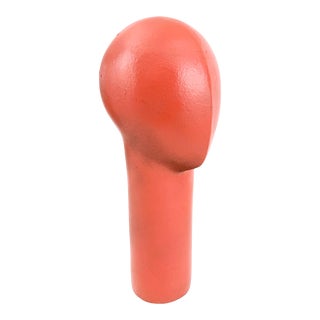 1980s Bright Pink Tall Mannequin Head Hat Wig Stand For Sale