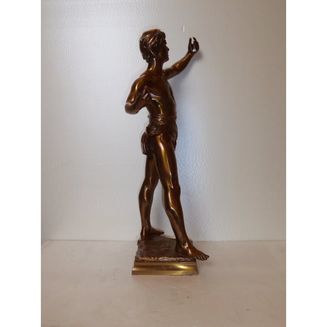 Eugene Marioton, Singer Sculpture, Bronze For Sale - Image 3 of 10