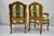 Antique French Louis XV Style Green & Gold Walnut Fauteuil Arm Chairs - A Pair For Sale - Image 9 of 12