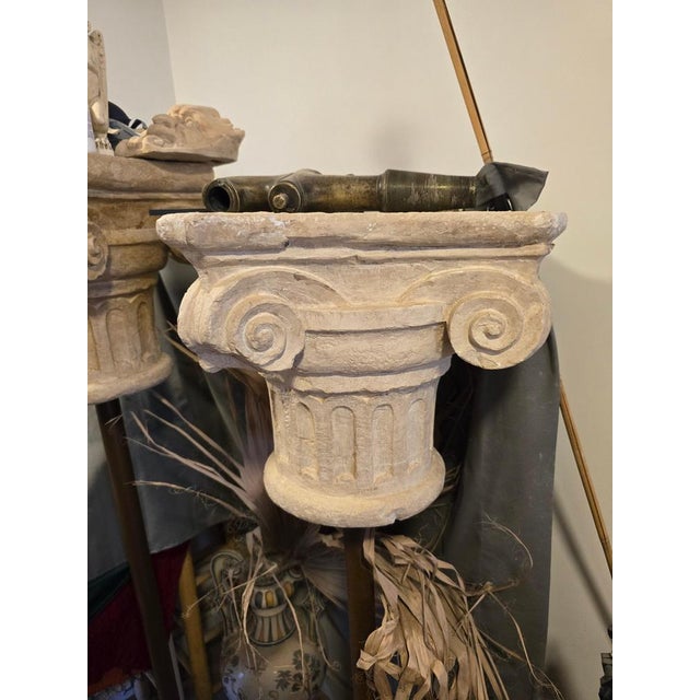 Ceramic Romanesque Decorative Capitals in Terracotta, 1950s For Sale - Image 7 of 11