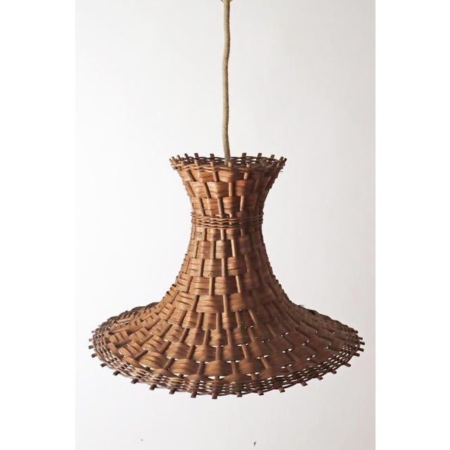 Modern Mid-Century Tulip Lamp in Woven Wood and Willow from Peill & Putzler, 1960s For Sale - Image 6 of 18