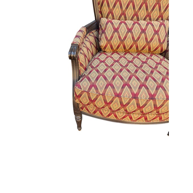 Ethan Allen 1990s Ethan Allen Custom Suzette Bergere Lounge Chair French Living Room Armchair For Sale - Image 4 of 14