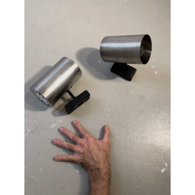 Metal Sconces attributed to R.J. Caillette for Parscot, France, 1950s, Set of 2 For Sale - Image 4 of 7