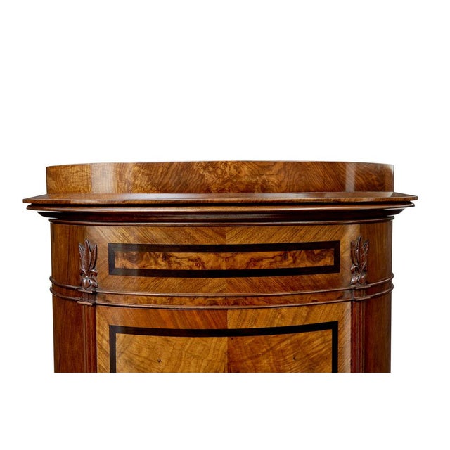 Burr Walnut Pedestal Cupboard, 1870s For Sale - Image 6 of 10