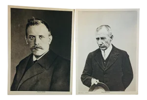 1913 Portraits of Explorers Amundsen and Nansen Photogravure Prints - a Pair