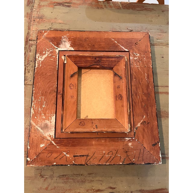 Vintage Signed R. Krueger Floral Still Life Oil Painting in Carved Wood Frame For Sale - Image 4 of 7