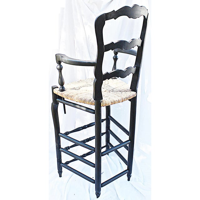 1980s Painted French Country Bar Chair For Sale In West Palm - Image 6 of 9